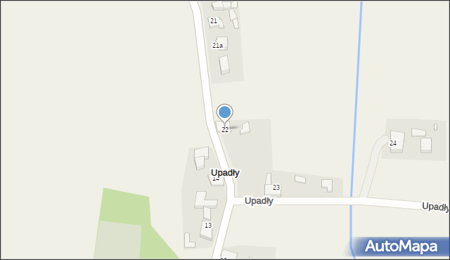 Upadły, Upadły, 22, mapa Upadły