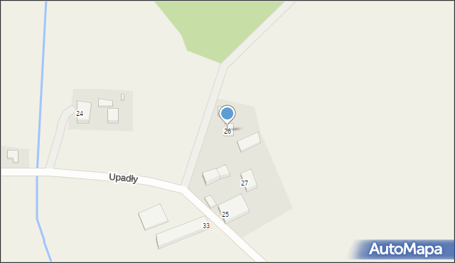 Upadły, Upadły, 26, mapa Upadły