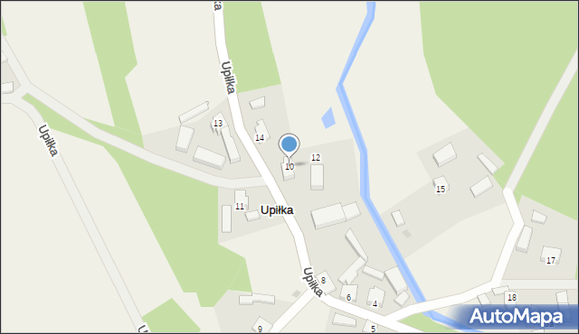 Upiłka, Upiłka, 10, mapa Upiłka