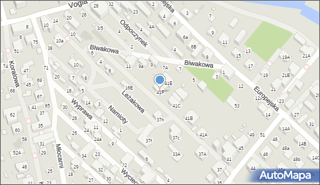 Warszawa, Uprawna, 41F, mapa Warszawy