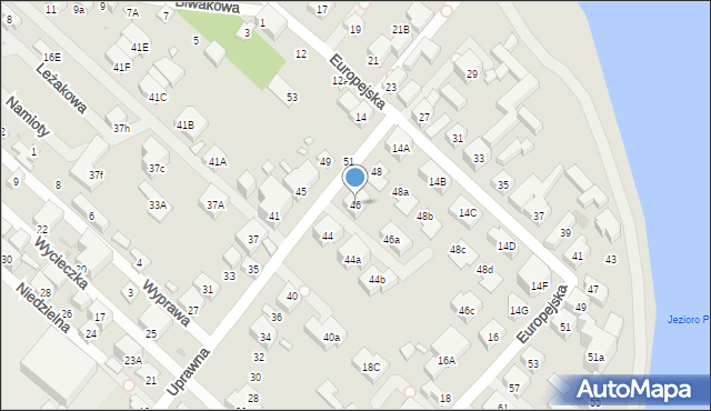 Warszawa, Uprawna, 46, mapa Warszawy