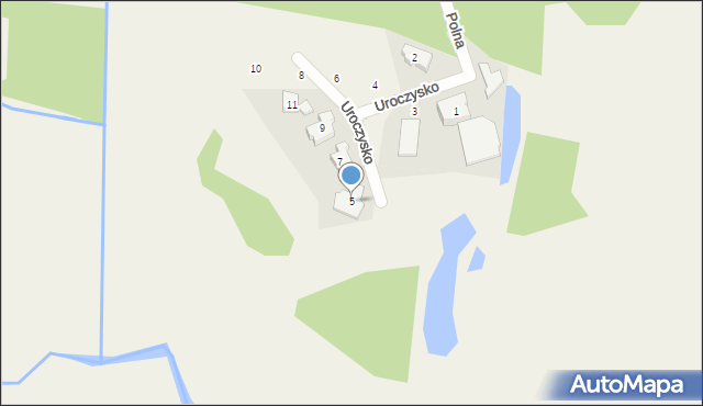 Borówiec, Uroczysko, 5, mapa Borówiec