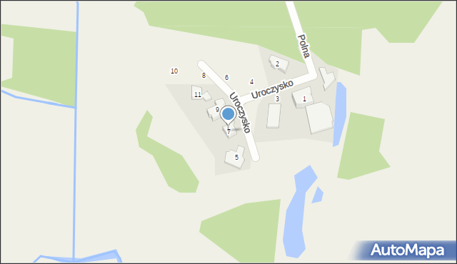 Borówiec, Uroczysko, 7, mapa Borówiec