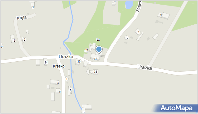 Brzeg Dolny, Urazka, 47a, mapa Brzeg Dolny