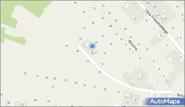 Brzozówka, Urwana, 14, mapa Brzozówka