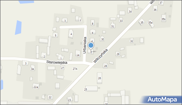 Budzisław Kościelny, Urbaniaka Ildefonsa, 2, mapa Budzisław Kościelny