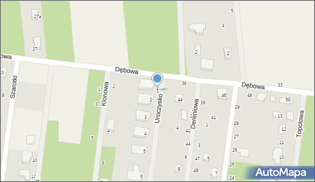 Florentynów, Uroczysko, 1, mapa Florentynów