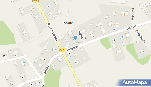 Knapy, Urszulin, 1, mapa Knapy