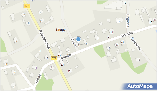 Knapy, Urszulin, 3, mapa Knapy