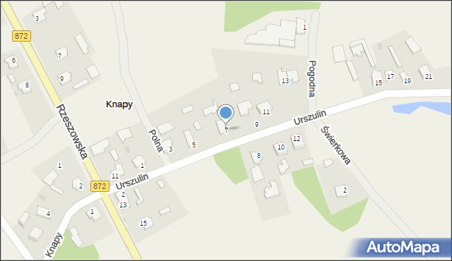Knapy, Urszulin, 7, mapa Knapy
