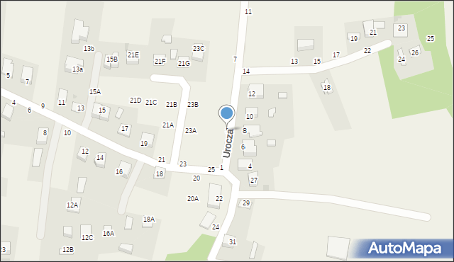 Koszyce Małe, Urocza, 3, mapa Koszyce Małe