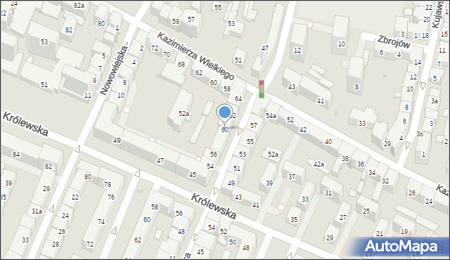 Kraków, Urzędnicza, 60, mapa Krakowa