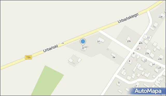 Krasocin, Urbańskiego Teodora, ks., 12, mapa Krasocin