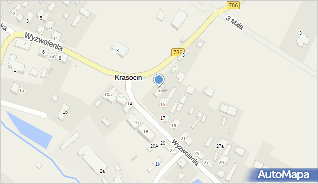 Krasocin, Urbańskiego Teodora, ks., 2, mapa Krasocin