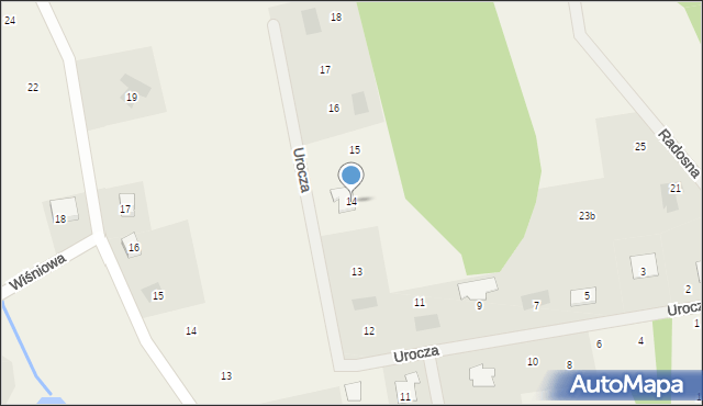 Linowiec, Urocza, 14, mapa Linowiec