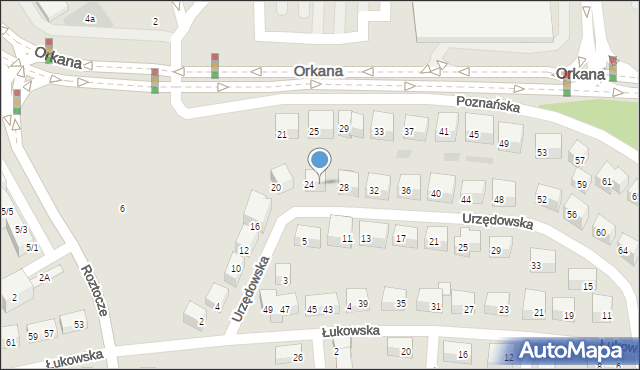 Lublin, Urzędowska, 26, mapa Lublina