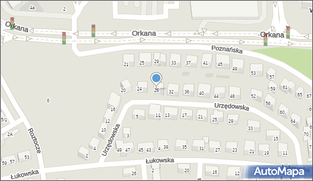 Lublin, Urzędowska, 28, mapa Lublina