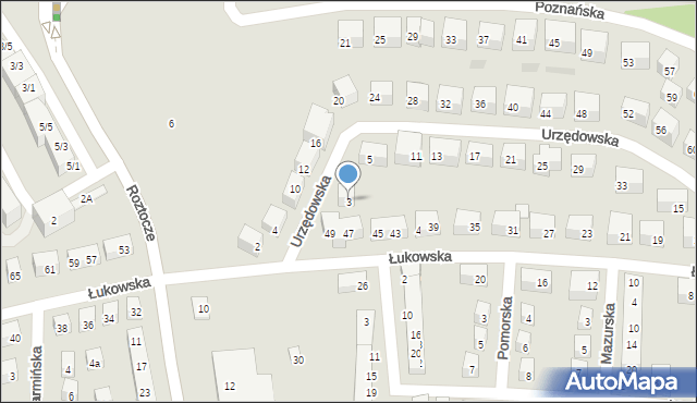 Lublin, Urzędowska, 3, mapa Lublina