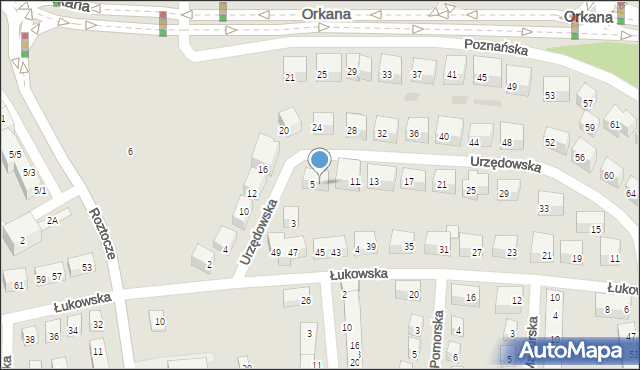 Lublin, Urzędowska, 7, mapa Lublina