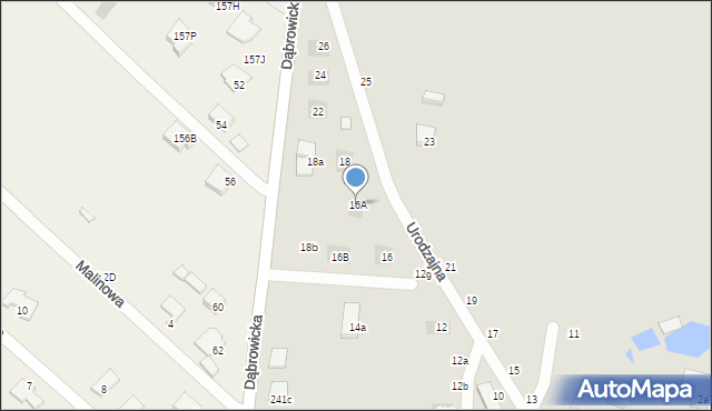 Lublin, Urodzajna, 16A, mapa Lublina