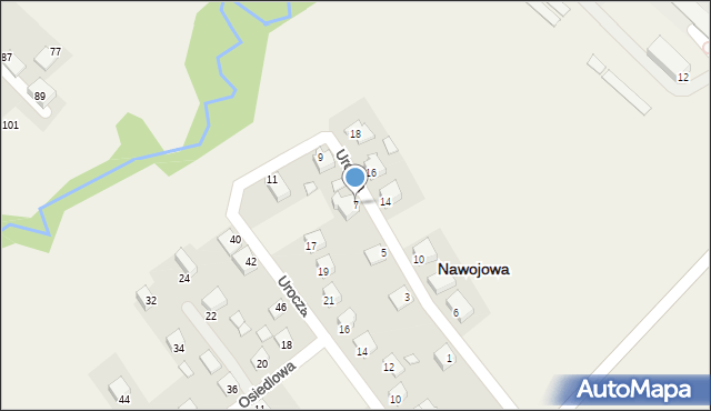 Nawojowa, Urocza, 7, mapa Nawojowa