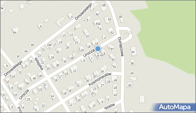 Nowy Sącz, Urocza, 5, mapa Nowego Sącza