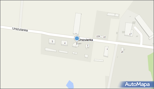 Osiek, Urszulanka, 3/1, mapa Osiek