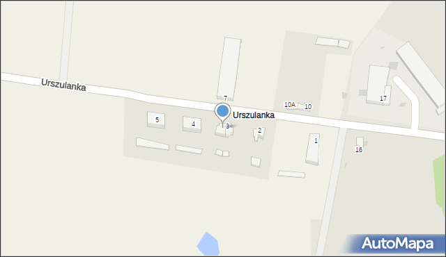 Osiek, Urszulanka, 3/2, mapa Osiek