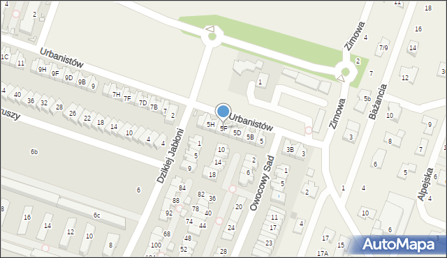 Piaseczno, Urbanistów, 5F, mapa Piaseczno