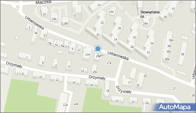 Poznań, Urbanowska, 13a, mapa Poznania