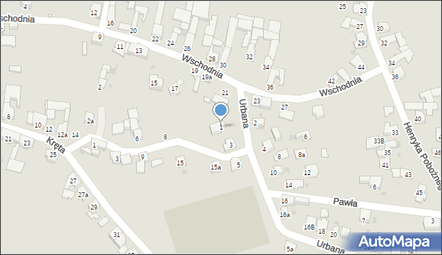 Racibórz, Urbana, 1, mapa Racibórz