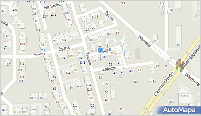 Radom, Urocza, 4, mapa Radomia