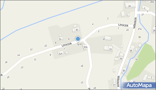 Staniszów, Urocza, 5, mapa Staniszów