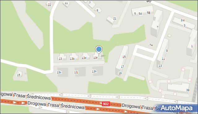 Świętochłowice, Uroczysko, 13g, mapa Świętochłowice