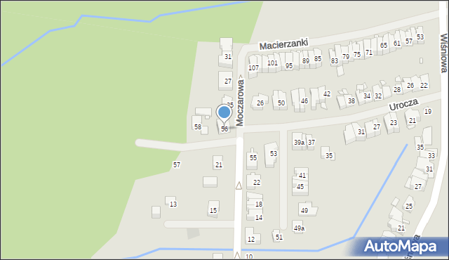 Szczecin, Urocza, 56, mapa Szczecina