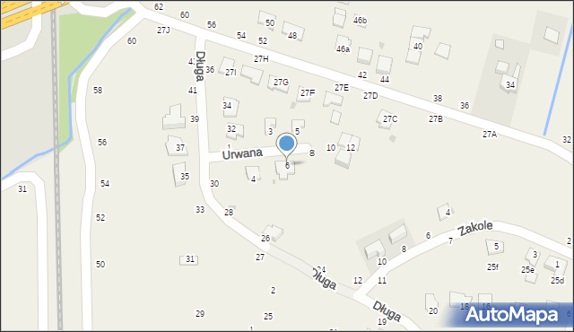 Tarnowiec, Urwana, 6, mapa Tarnowiec