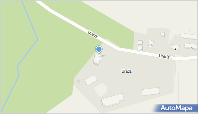 Uradz, Uradz, 1, mapa Uradz