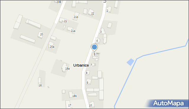 Urbanice, Urbanice, 5, mapa Urbanice