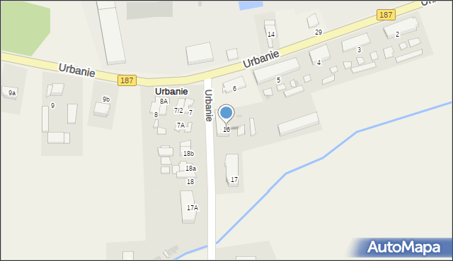 Urbanie, Urbanie, 16, mapa Urbanie