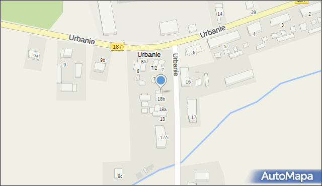 Urbanie, Urbanie, 18c, mapa Urbanie