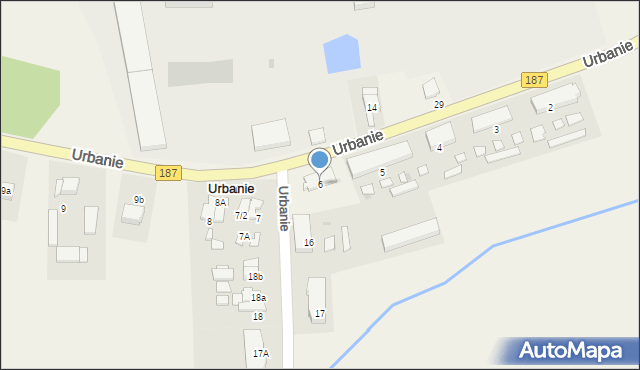 Urbanie, Urbanie, 6, mapa Urbanie