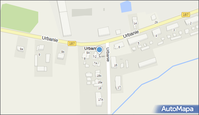 Urbanie, Urbanie, 7, mapa Urbanie