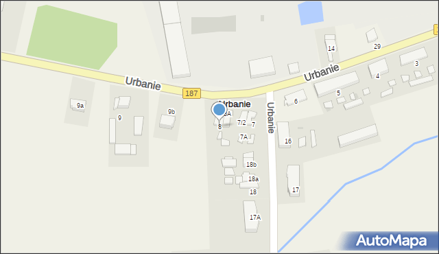 Urbanie, Urbanie, 8, mapa Urbanie