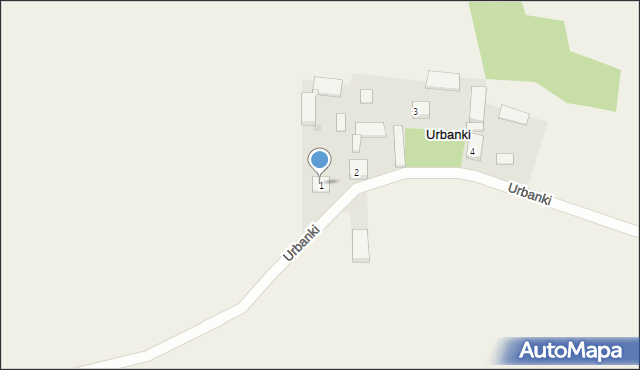 Urbanki, Urbanki, 1, mapa Urbanki