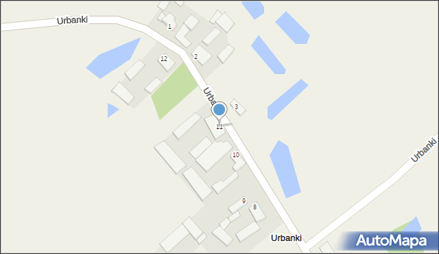 Urbanki, Urbanki, 11, mapa Urbanki