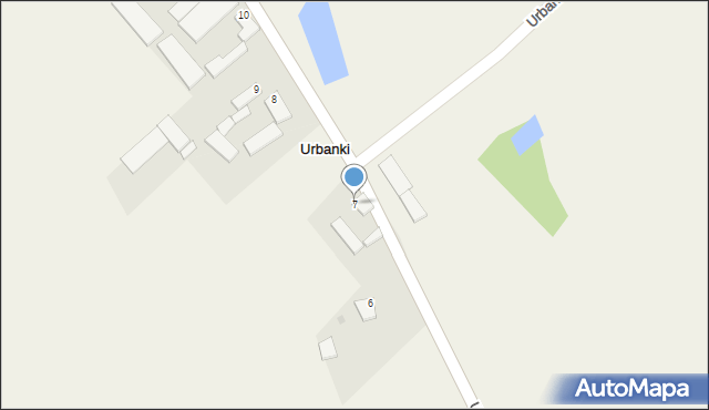 Urbanki, Urbanki, 7, mapa Urbanki