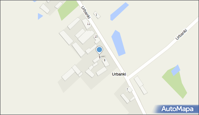 Urbanki, Urbanki, 9, mapa Urbanki