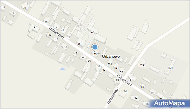 Urbanowo, Urbanowo, 50, mapa Urbanowo