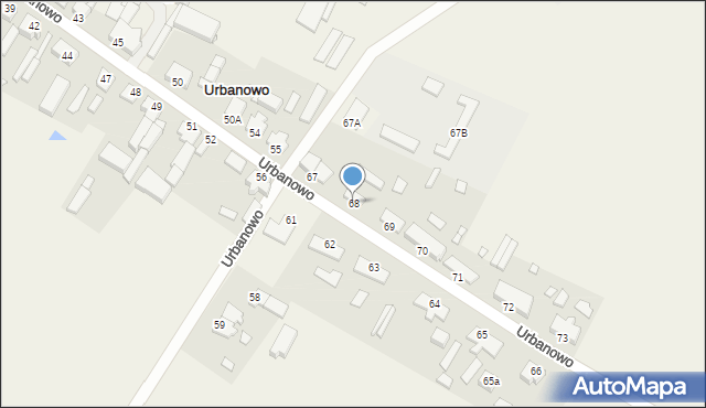 Urbanowo, Urbanowo, 68, mapa Urbanowo