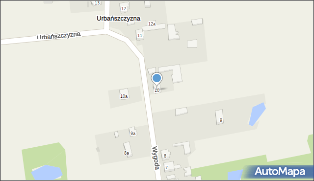 Urbańszczyzna, Urbańszczyzna, 10, mapa Urbańszczyzna